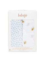 2-Pack Cotton Swaddles - Bees & Dots