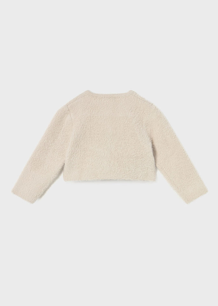 Pearl Fuzzy Cardigan - Sand
