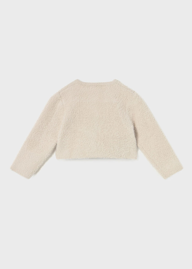 Pearl Fuzzy Cardigan - Sand