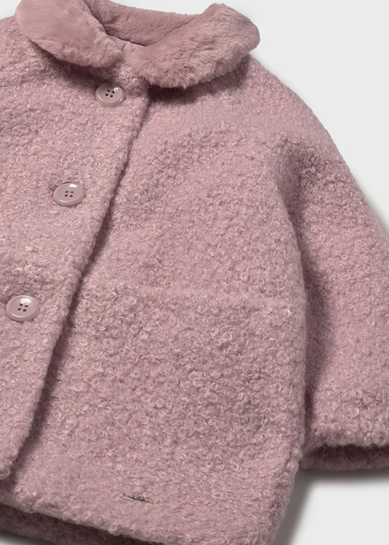 Imogen Shearling Coat - Crystal
