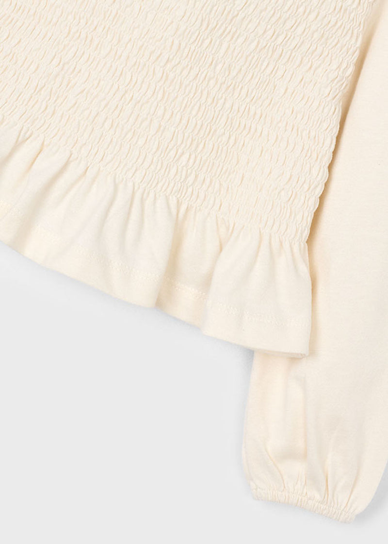 Annemarie Long Sleeve Peplum Top - Macchiato