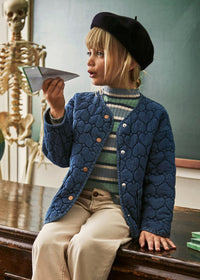 Baker Heart Quilted Jacket - Denim