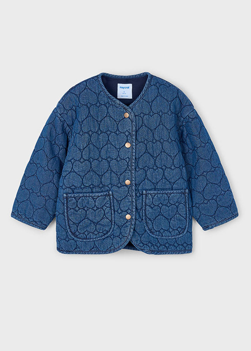 Baker Heart Quilted Jacket - Denim