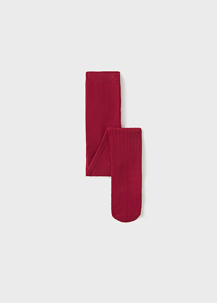 Thea Ribbed Tights - Red