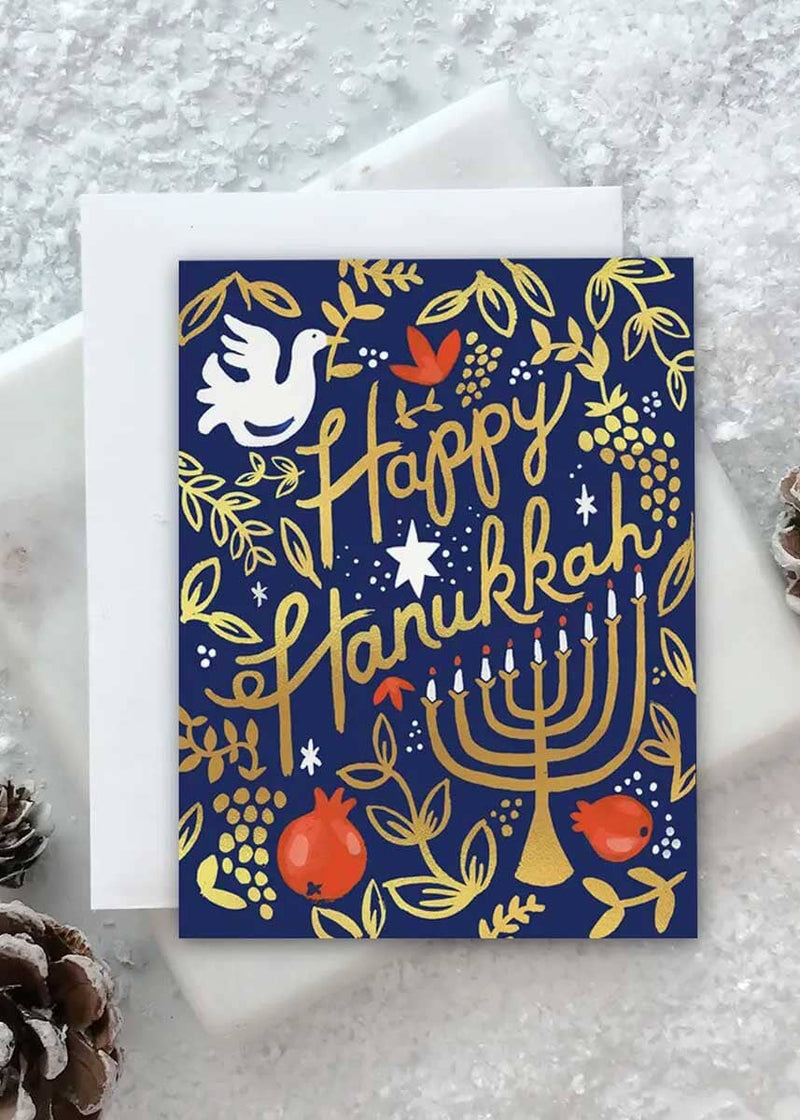 Pomegranate Hanukkah Card