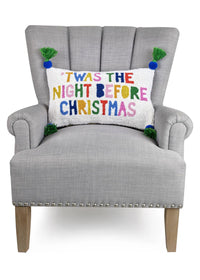 Night Before Christmas Pom Hook Pillow