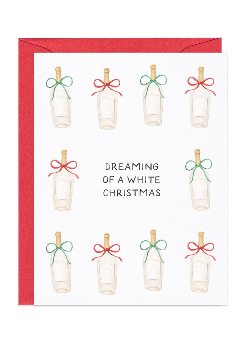 Dreaming Of A White Wine Christmas Card
