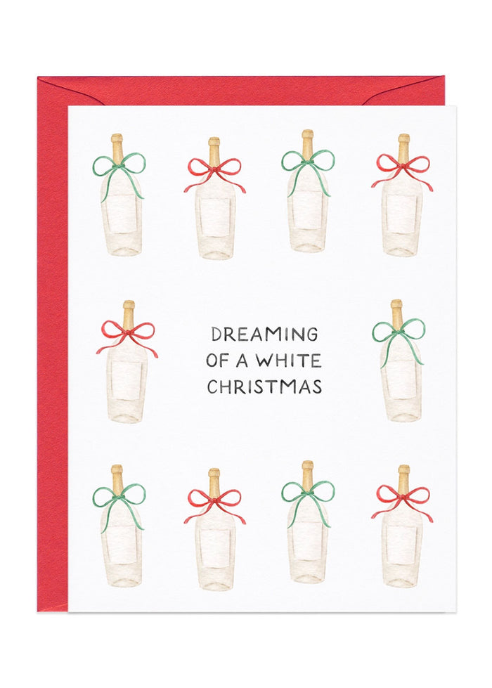Dreaming Of A White Wine Christmas Card