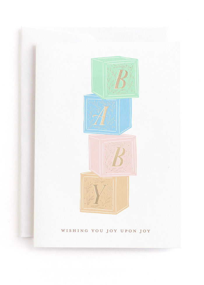 Baby Blocks New Baby Card