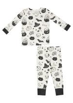 2-Piece L/S Pajama Set - Black & White Halloween