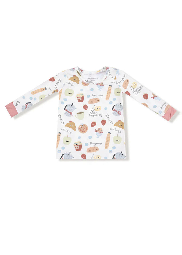 2-Piece L/S Pajama Set - Bonjour Breakfast