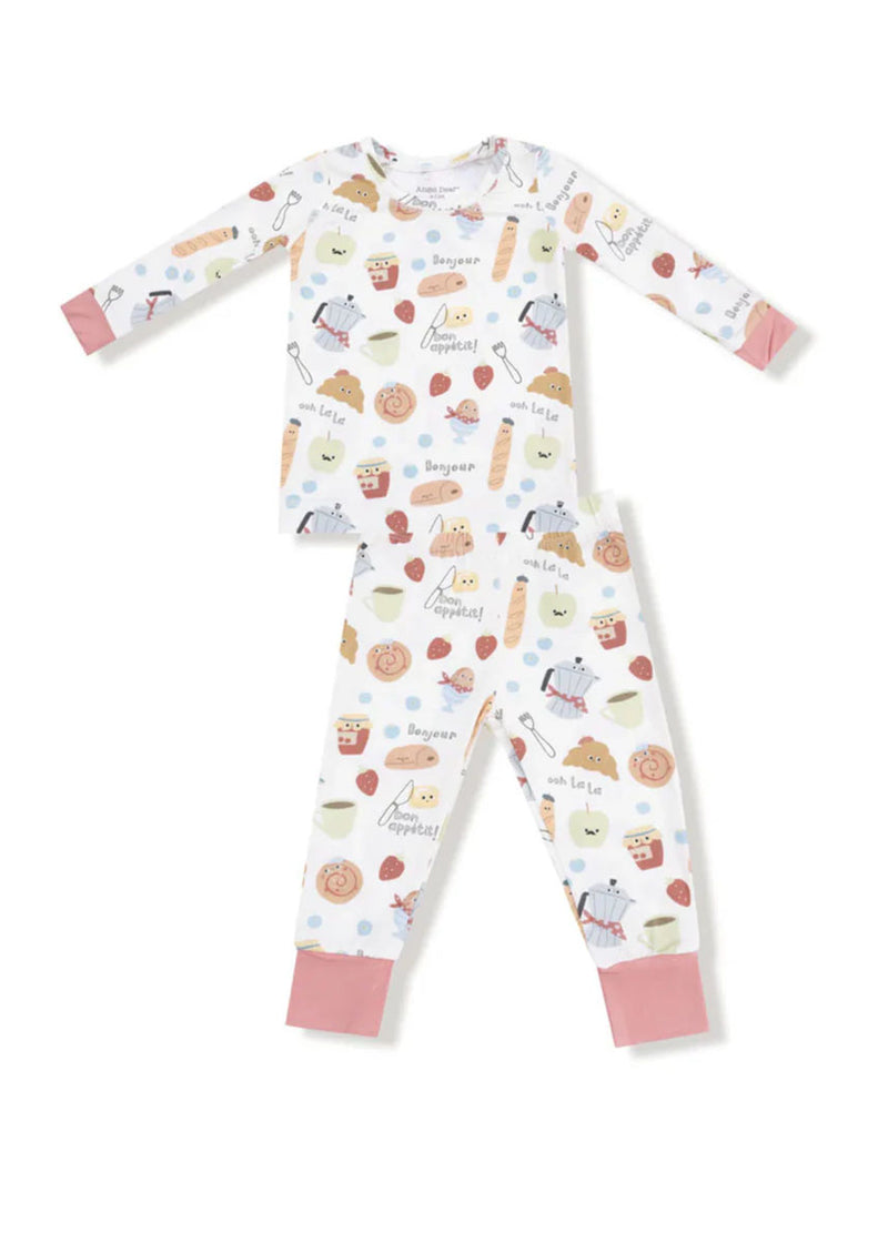 2-Piece L/S Pajama Set - Bonjour Breakfast
