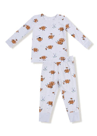 2-Piece L/S Pajama Set - Footballs Playing Football