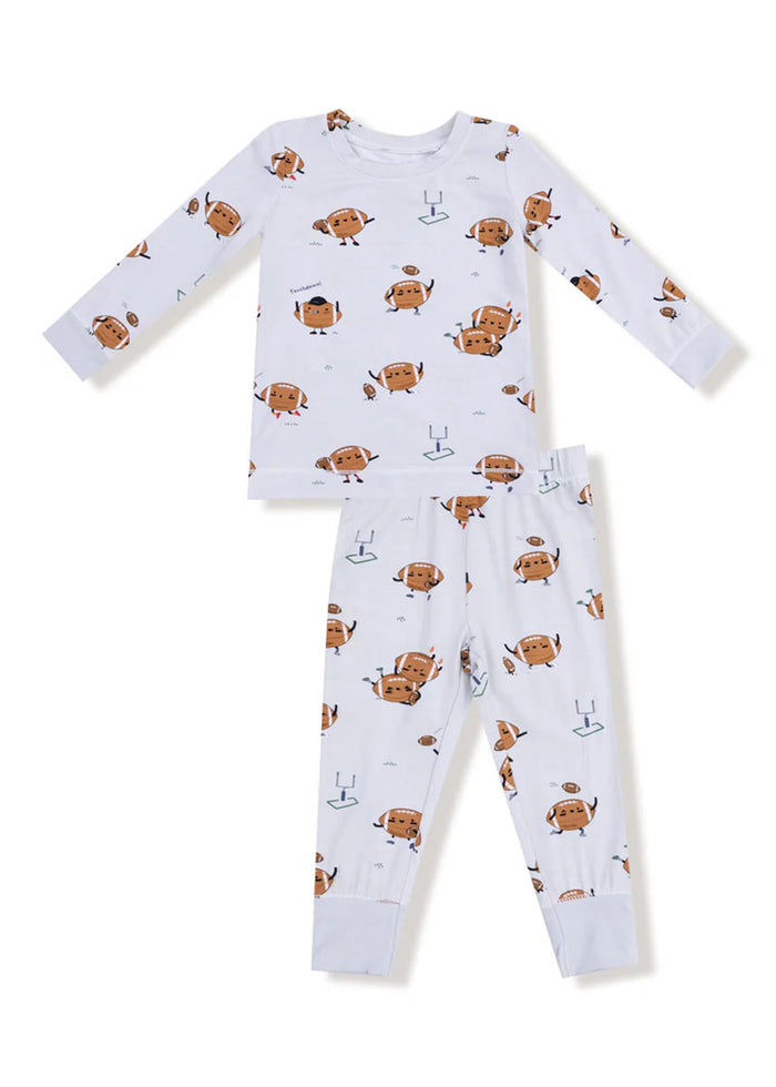 2-Piece L/S Pajama Set - Footballs Playing Football