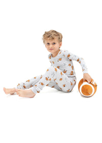 2-Piece L/S Pajama Set - Footballs Playing Football
