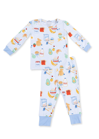 2-Piece L/S Pajama Set - Breakfast Club Blue