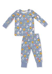 2-Piece L/S Pajama Set - Halloween Monster Dress Up Blue