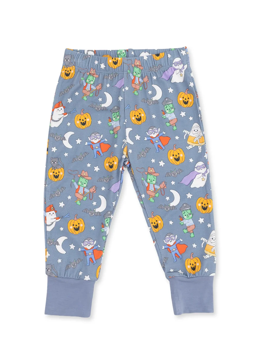 2-Piece L/S Pajama Set - Halloween Monster Dress Up Blue