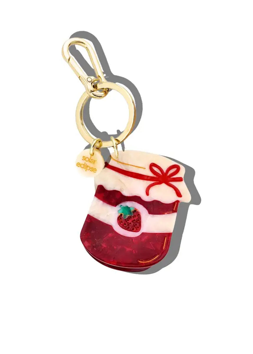 Strawberry Jam Bag Charm Keychain