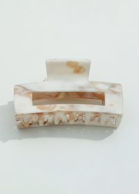 White Marble Claw Clips