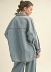 Mackenzie Washed Denim Snap Shacket