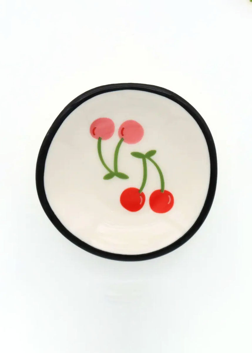 Double Cherries Ring Dish