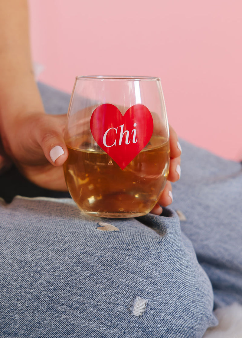 Chi Heart Wine Glass