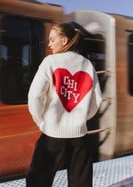 Chicago Heart Cardigan - Cream