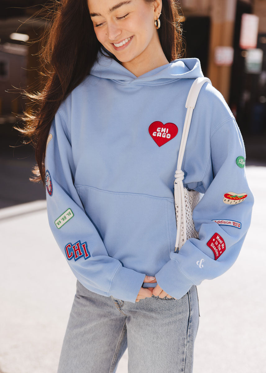 Chicago Game Day Patch Hoodie - Blue