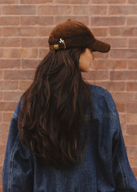 Chi Pennant Dad Hat - Brown Corduroy