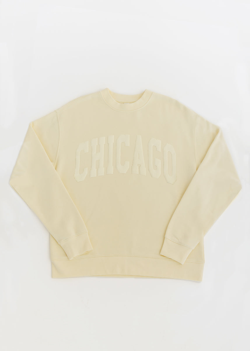 Chicago Collegiate Puff Sweatshirt - Butter