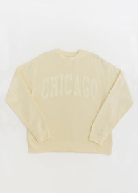 Chicago Collegiate Puff Sweatshirt - Butter