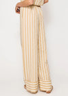Kamari Stripe Pants - Ecru Taupe