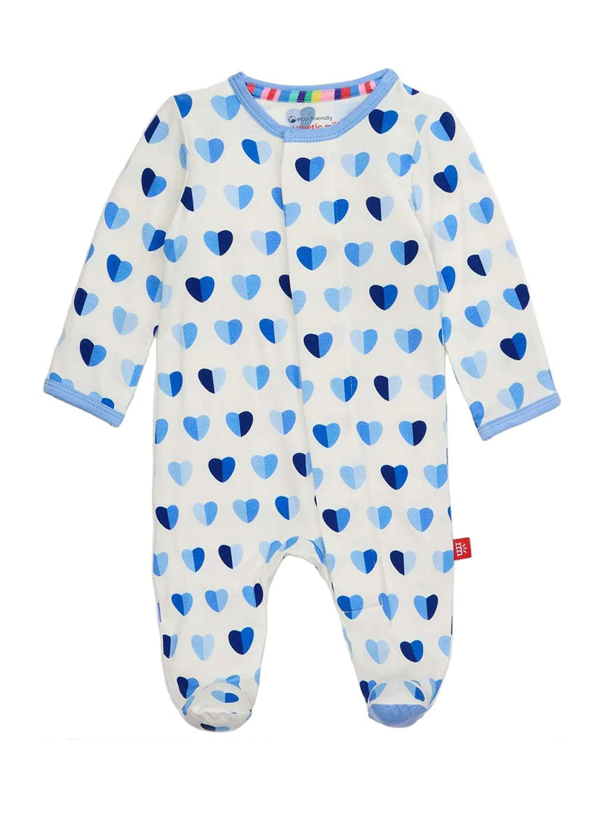 Modal Magnetic Footie - Blue XOXO