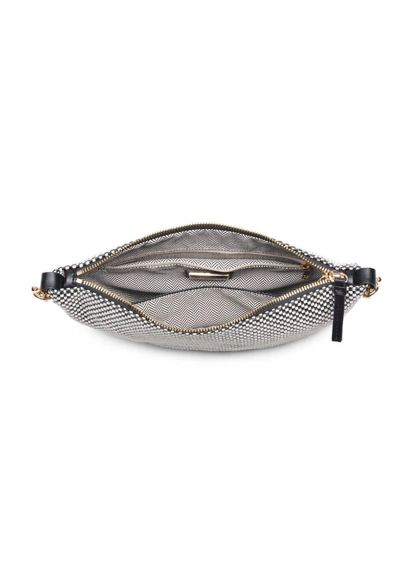 Jordan Woven Crossbody - Black & Ivory