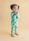 Lucky Shamrock Bamboo Zipper Romper