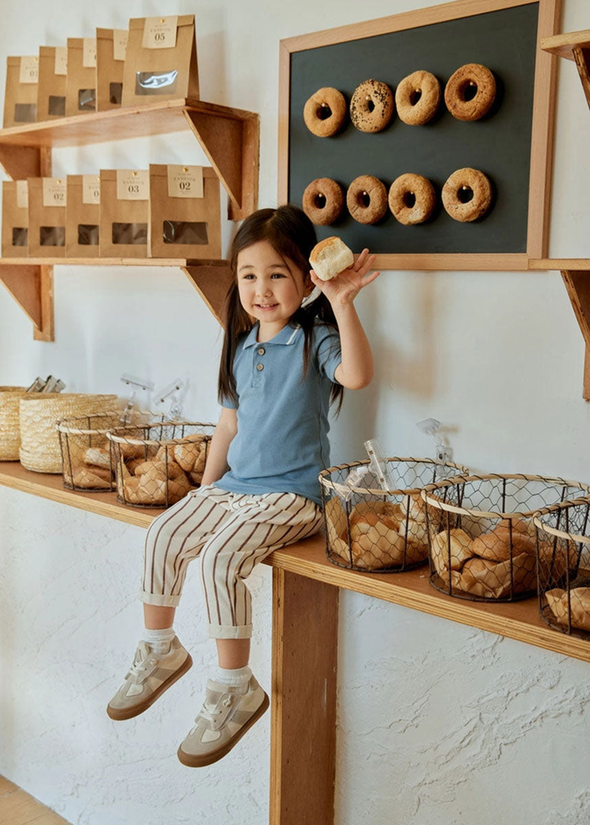 Toddler Relaxed Tapered Pant - Brown Stripes