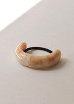 Wide Arch Resin Cuff Hair Tie - Beige