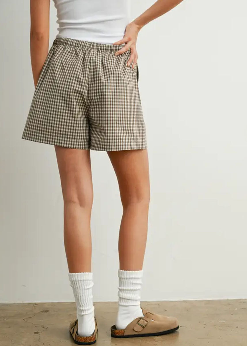 Kiah Striped Boxer Short - Brown