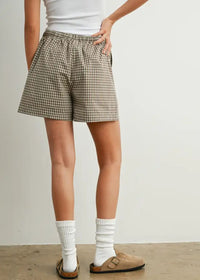 Kiah Striped Boxer Short - Brown