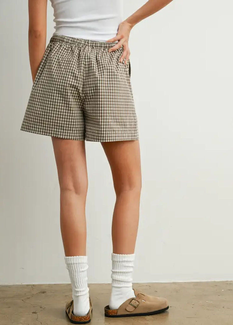 Kiah Striped Boxer Short - Brown