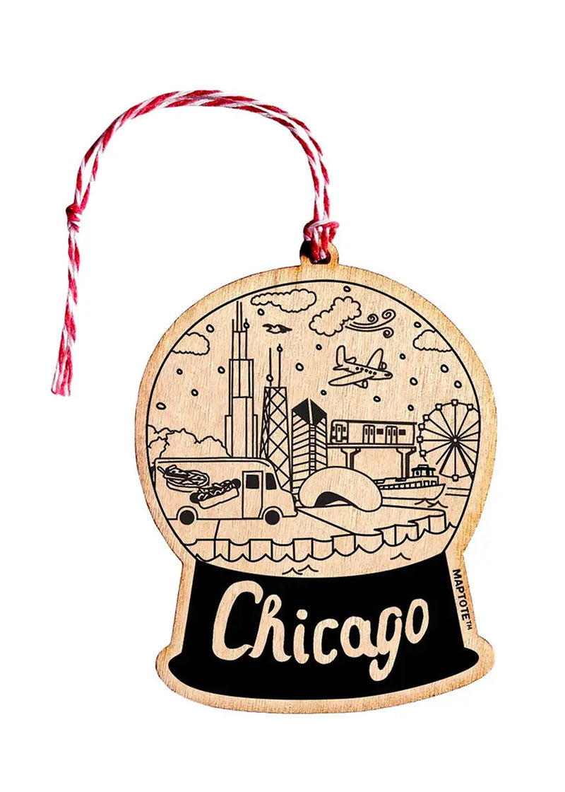 Chicago Snow Globe Ornament