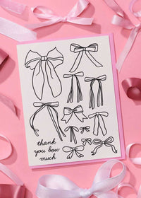Bow Girly Thank You Card