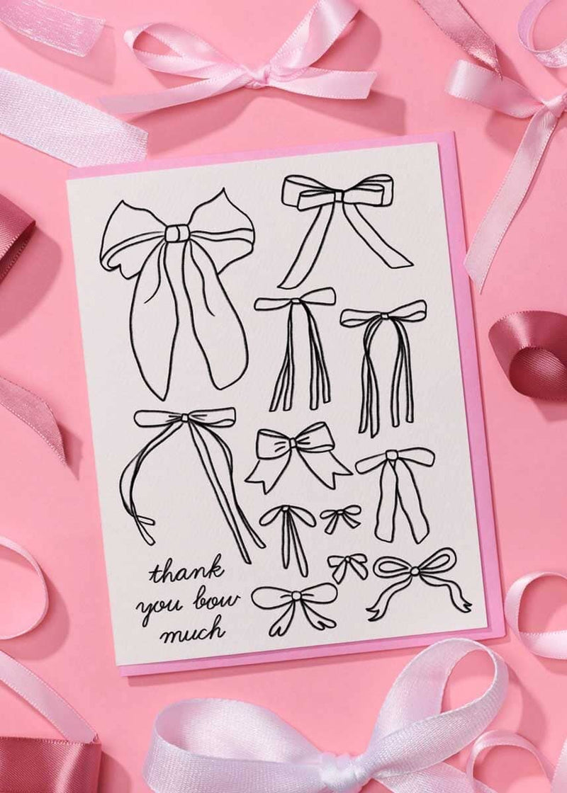 Bow Girly Thank You Card