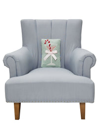 Gingham Bow Martini Glass Holiday Hook Pillow