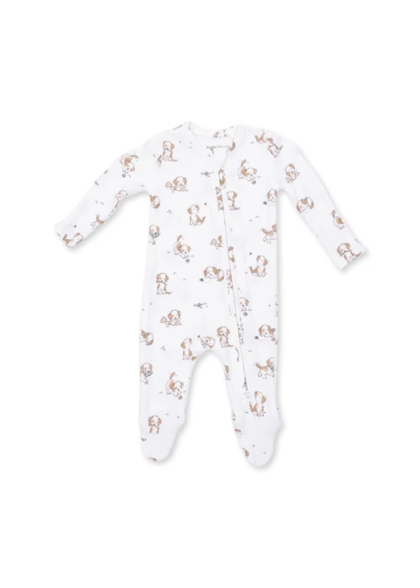 2-Way Zipper Footie - Explorer Puppy Blue