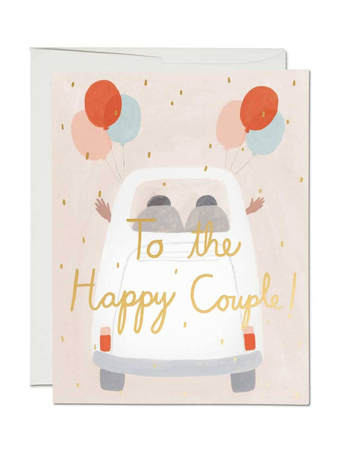 Away They Go Wedding Card