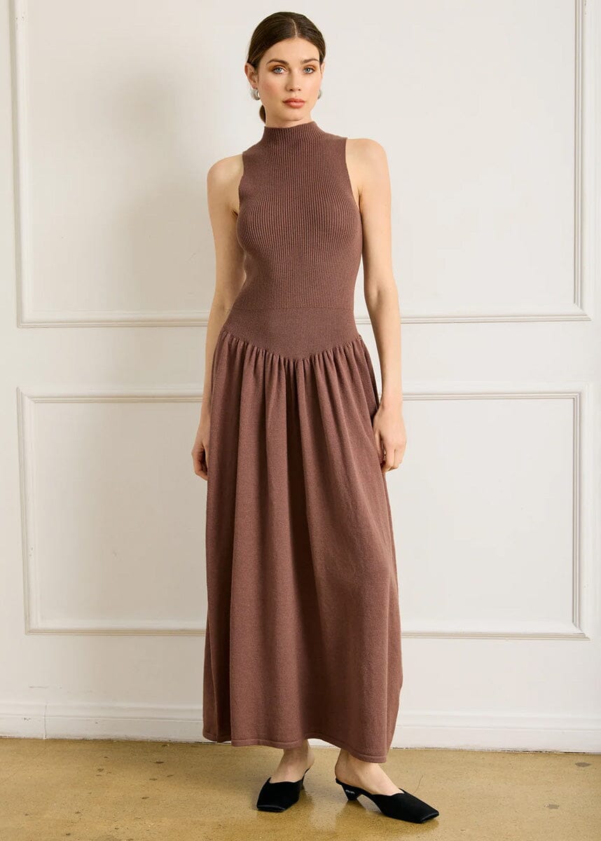 Ianna Sweater Dress - Brown