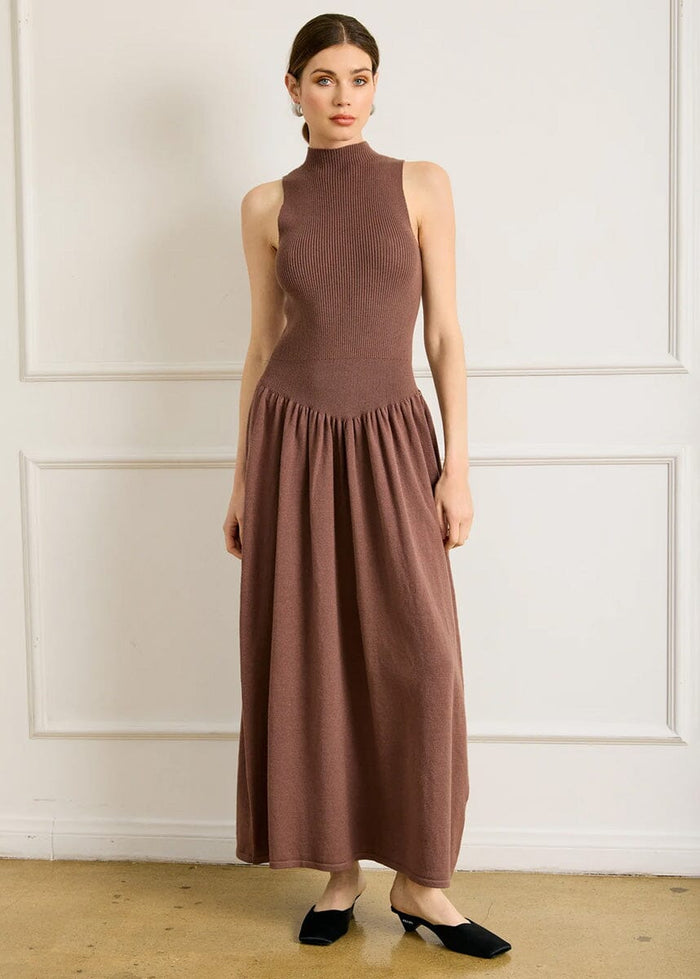 Ianna Sweater Dress - Brown
