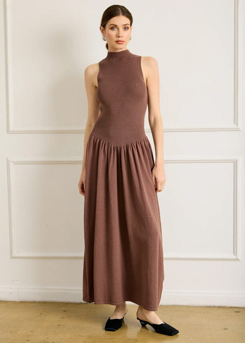 Ianna Sweater Dress - Brown